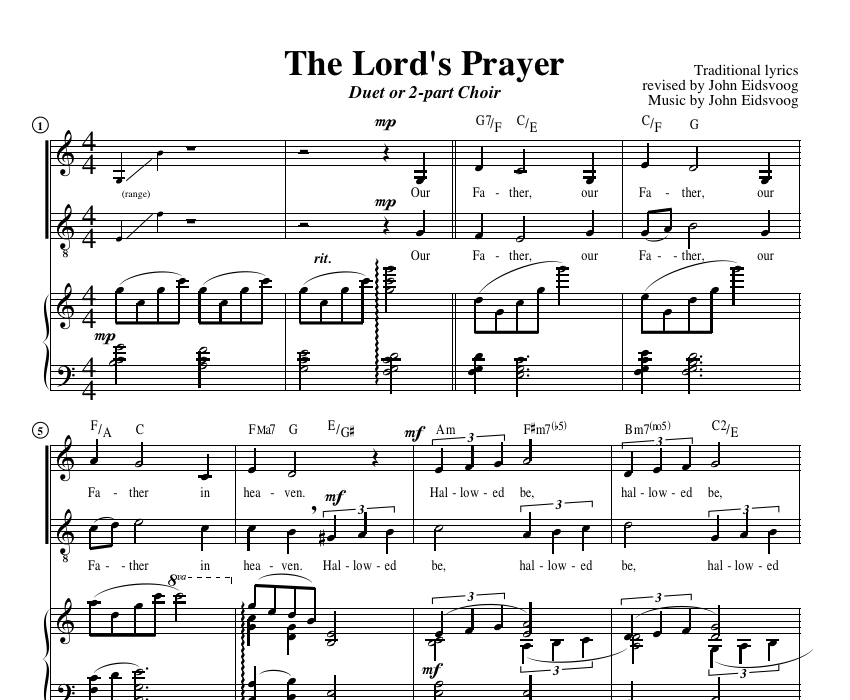 The Lord�s Prayer - Duet