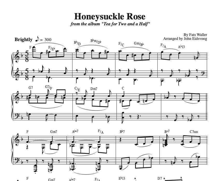 Honeysuckle Rose (sheet music)